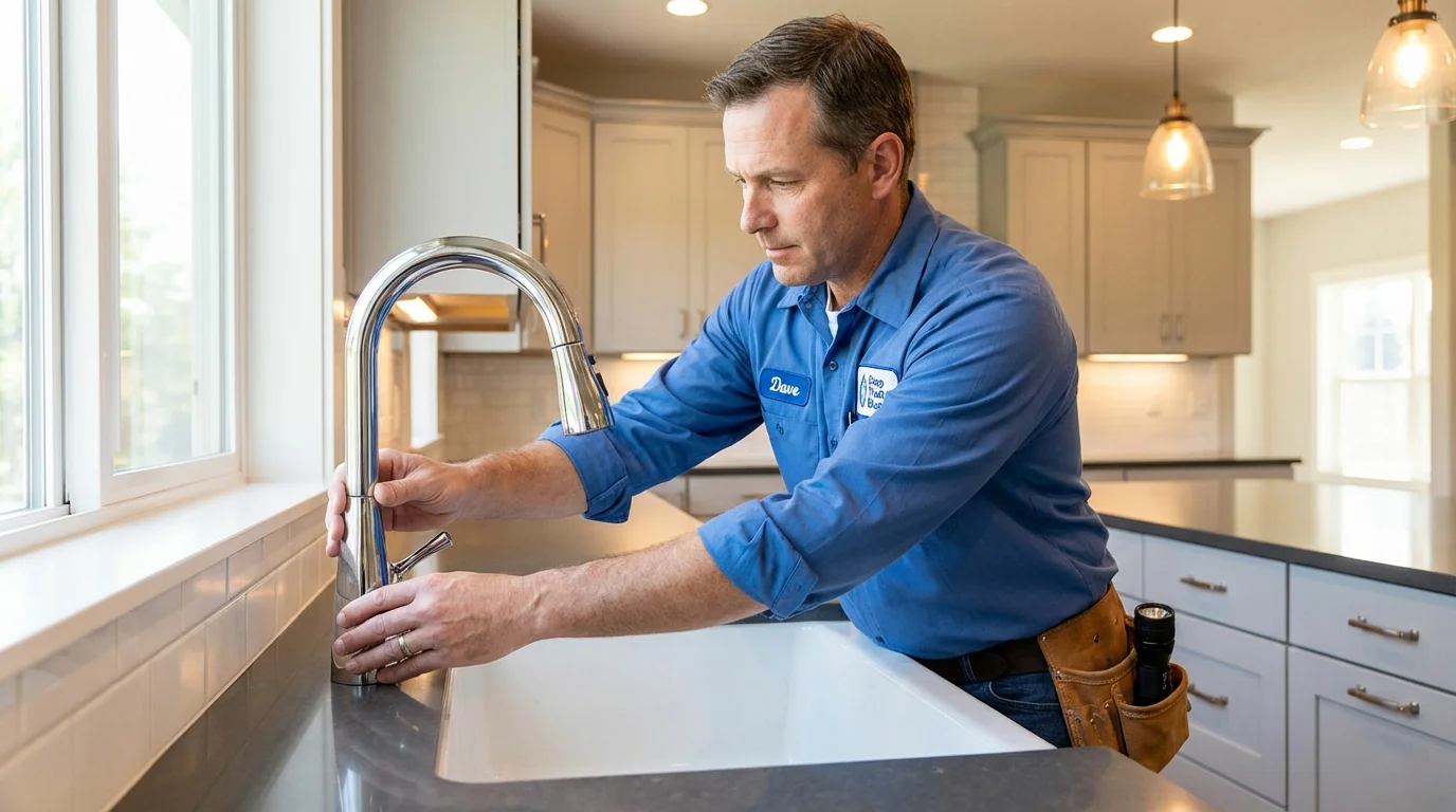 Kitchen faucet installation by Johns Plumbing LLC in Okeene