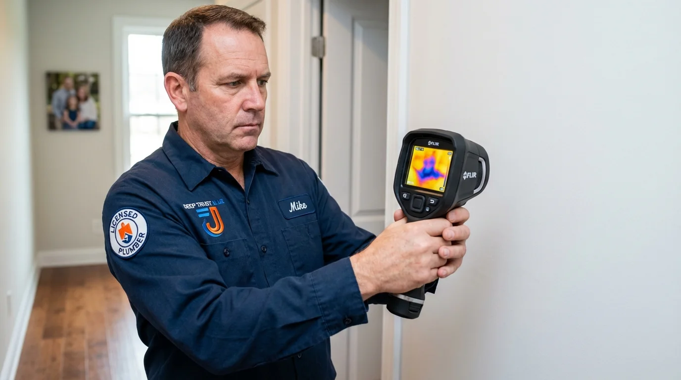 Thermal imaging leak detection by Johns Plumbing LLC in Okeene